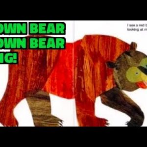 "Brown Bear, Brown Bear Song" with guitar & read aloud book