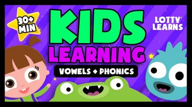 Kids Learning | Vowels | ABC Phonics | LOTTY LEARNS