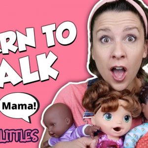 Learn To Talk with Ms Rachel - Help Take Care of Dolls - Speech, Baby Sign - Doll turn into baby