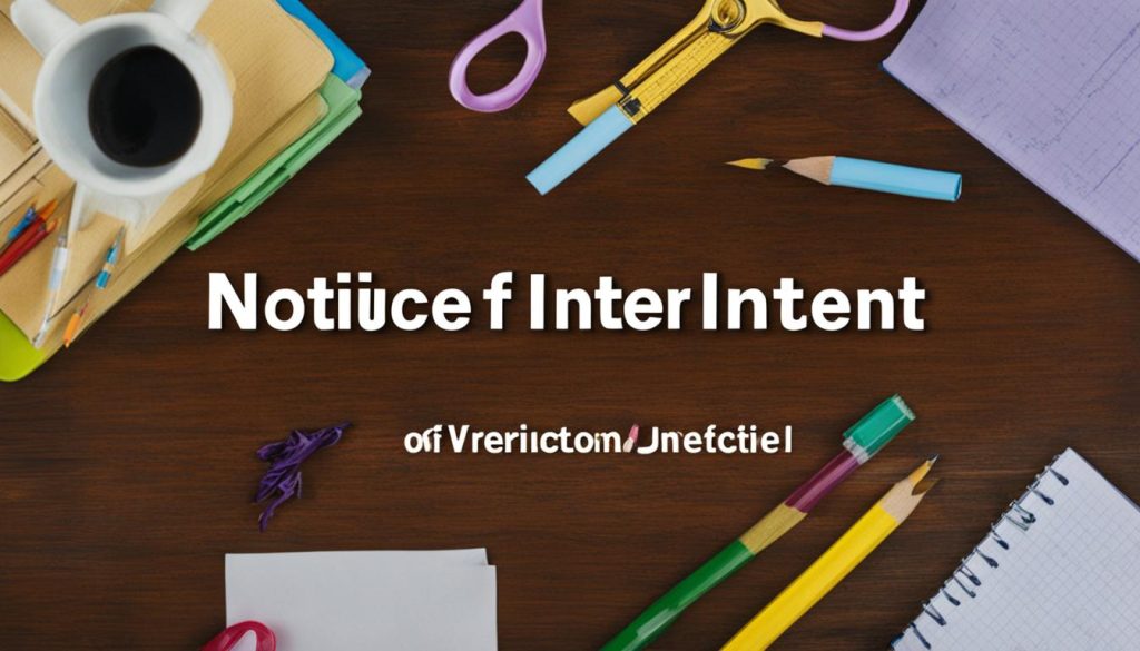 Notice of Intent